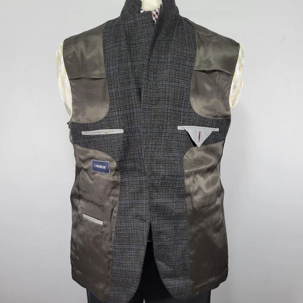 Daniel Cremiux Cooper SPJ Men's Sport Coat Blazer Two Button Flannel‎ Wool 44S